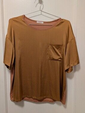 Aimer Women's Silk Bronze Short-Sleeve Tee